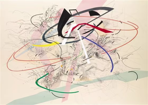 This untitled 2001 work by Julie Mehretu will be one of more than 400 works from the corporate contemporary art collection of the failed investment bank Lehman Brothers that will go on sale at auction this fall.